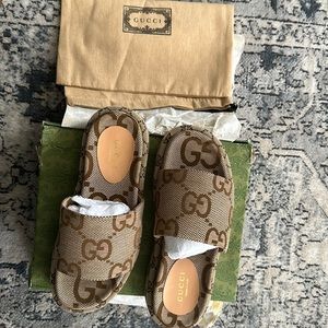 Gucci platform sandals.